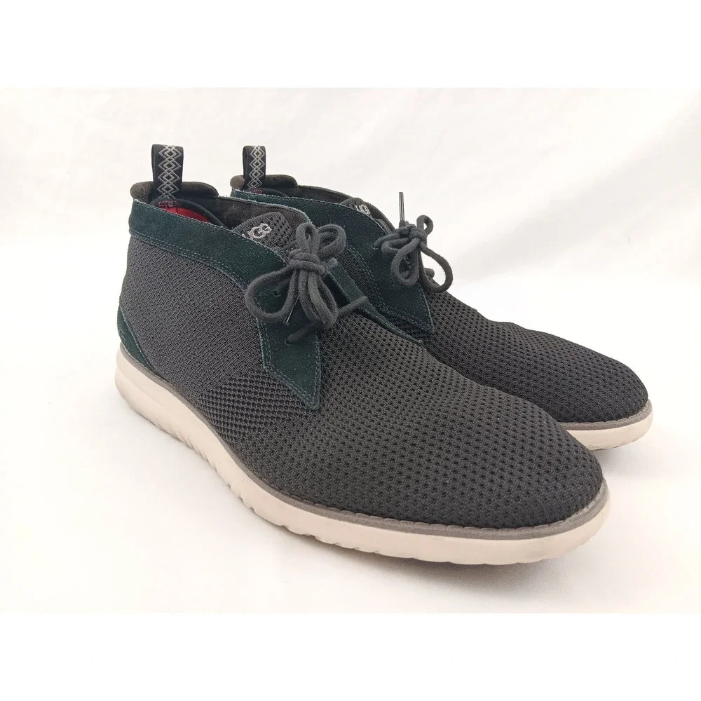 UGG Hyperwave Men's Chukka Boots Black Mesh Suede Lace Up Treadlite Size‎ 13